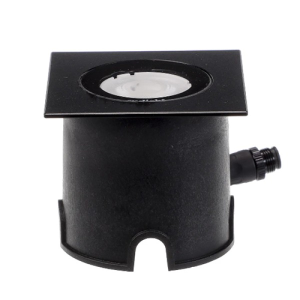 Suslight | SMALL TERRA FOCUS SQUARE BLACK 2.5W | Grondspot